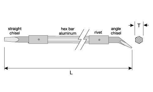 Hexagonal Solid Aluminum Scaling Bar Hexagonal Solid Aluminum Scaling Bar